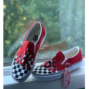 drip checkered vans